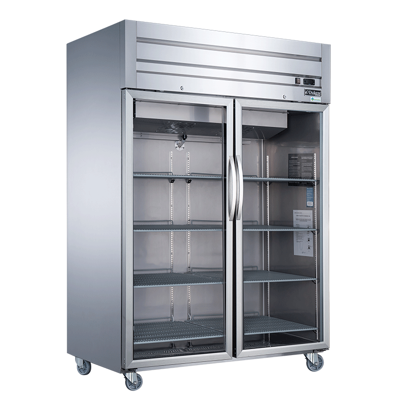 Armario frigorífico de 2 puertas con vidrio