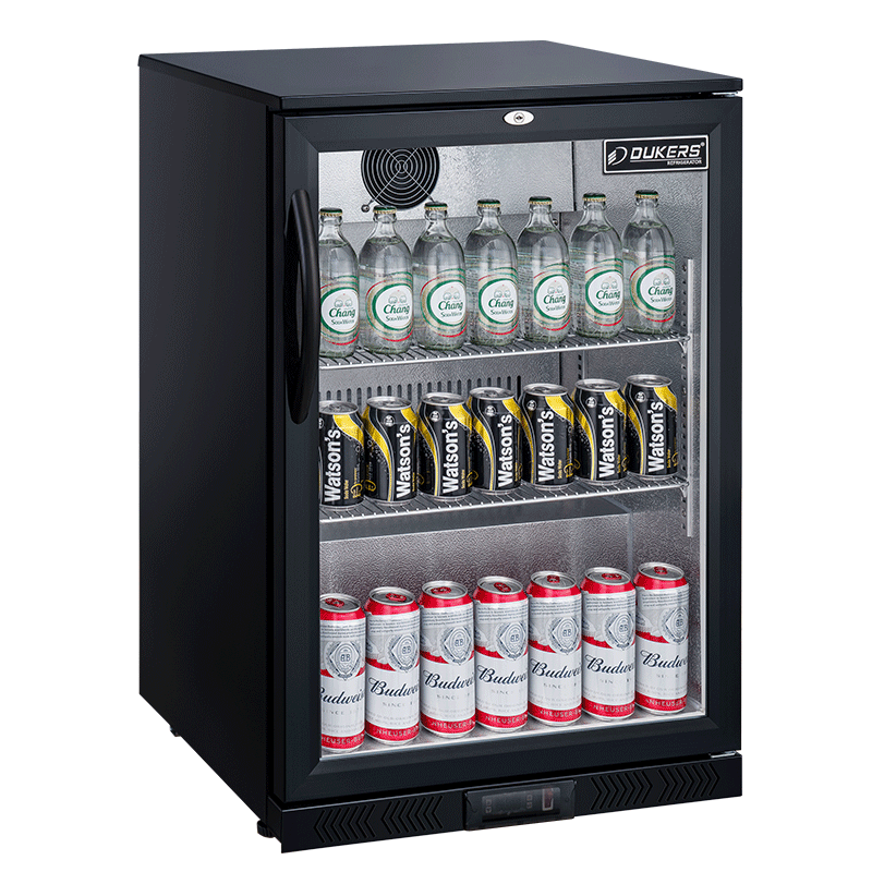 Refrigerador trasero de bar con 1 puerta abatible